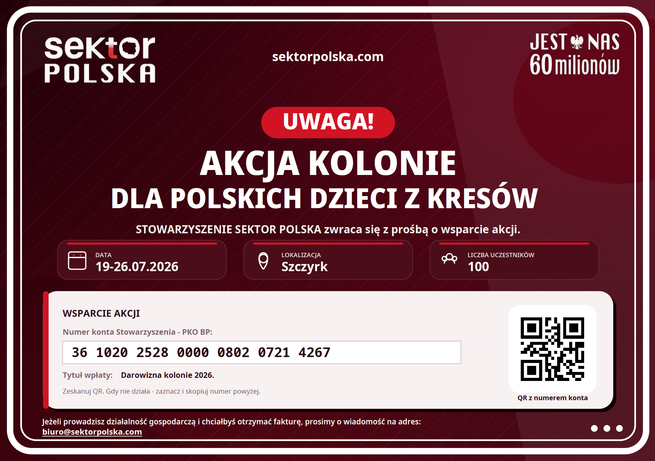 Kolonie dla dzieci z Kresów - Szczyrk 2026